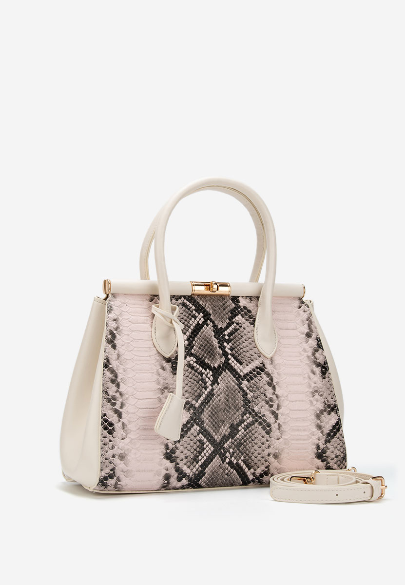 Дамски офис чанта Ozamia бежова