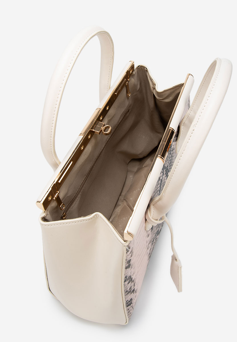 Дамски офис чанта Ozamia бежова