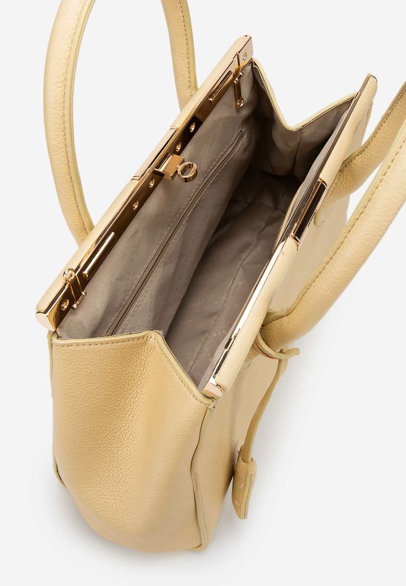 Дамски офис чанта Teolia жълта