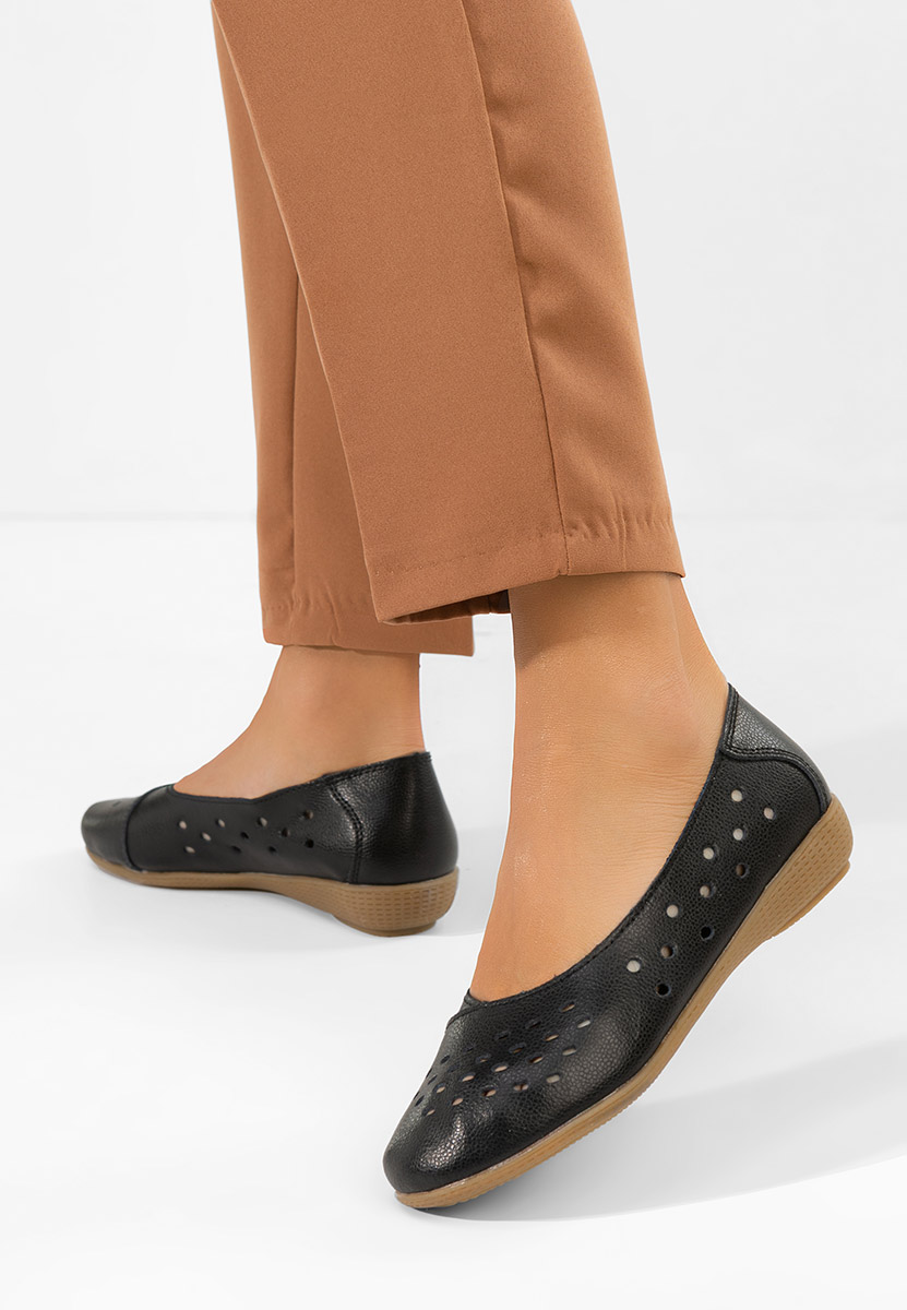 Балерини от естествена кожа Andeia черни