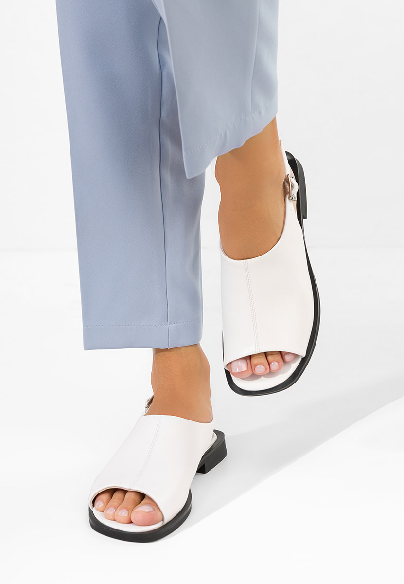 Сандали от естествена кожа Caylei бели