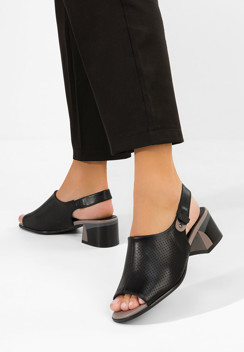 Сандали от естествена кожа Kalya черен