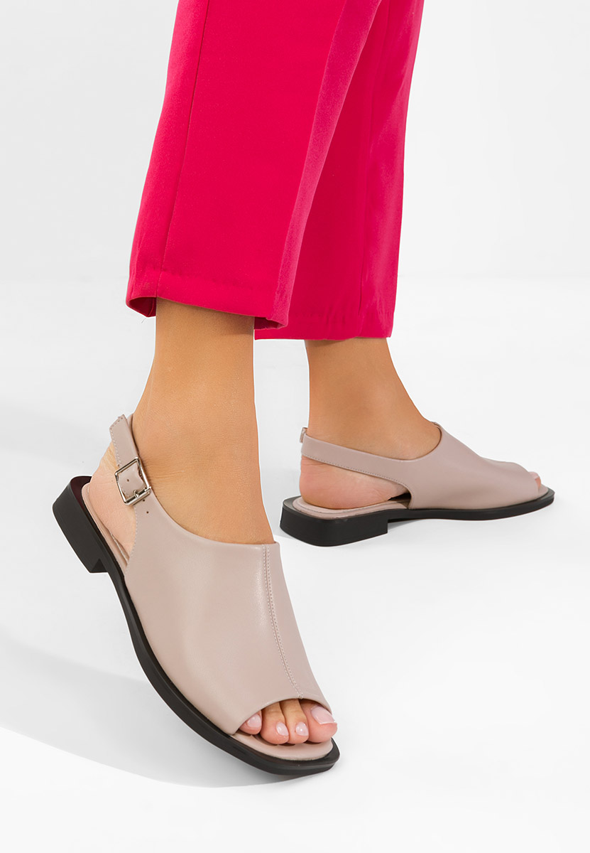 Сандали от естествена кожа Caylei бежов