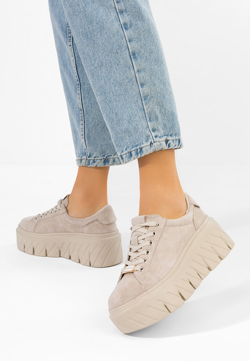 Дамски сникърси Nabashia бежов