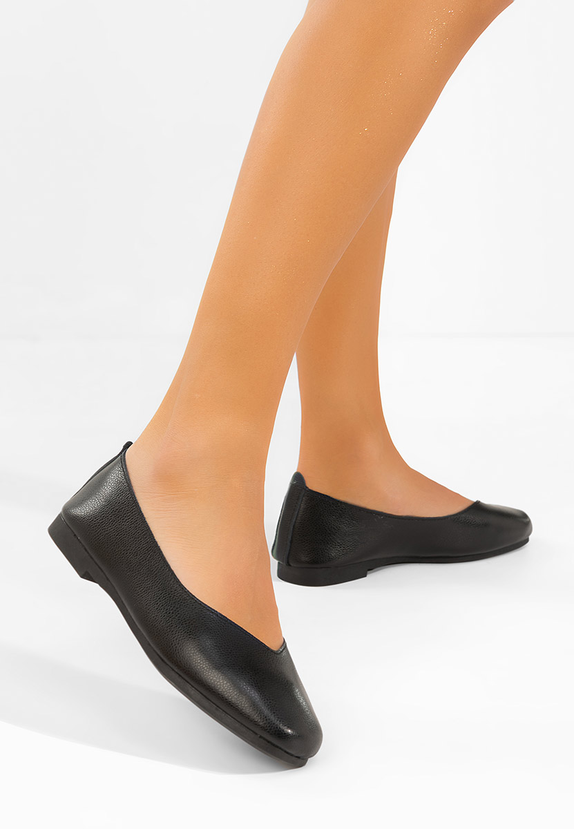 Балерини от естествена кожа Gabiela черни