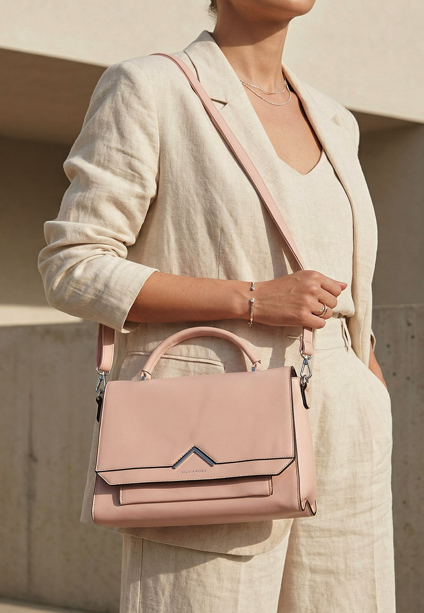чанта за рамо Silvia Rosa 5963 розова