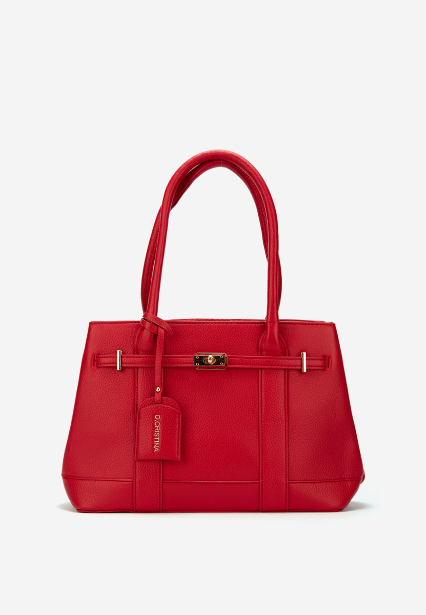 Дамски офис чанта Cristinna червена