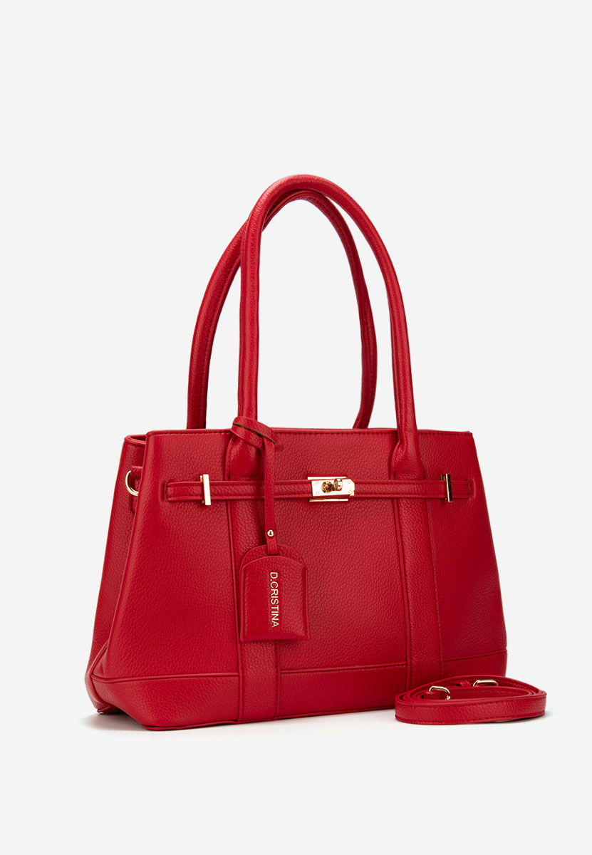 Дамски офис чанта Cristinna червена