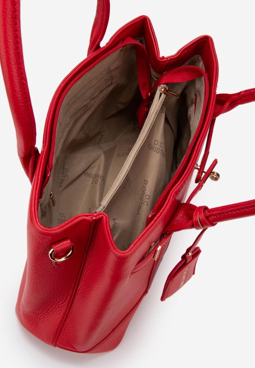 Дамски офис чанта Cristinna червена