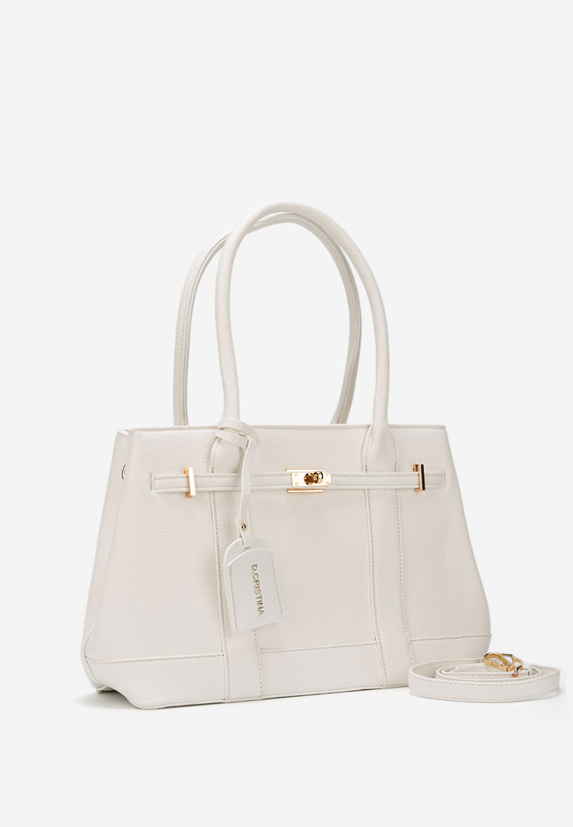 Дамски офис чанта Cristinna Бяла