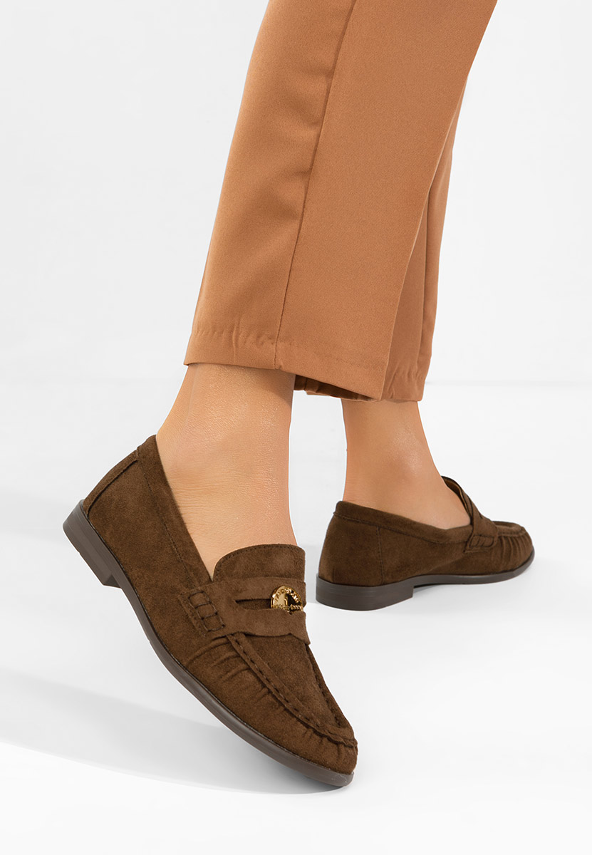 Дамски мокасини Henaria кафяв