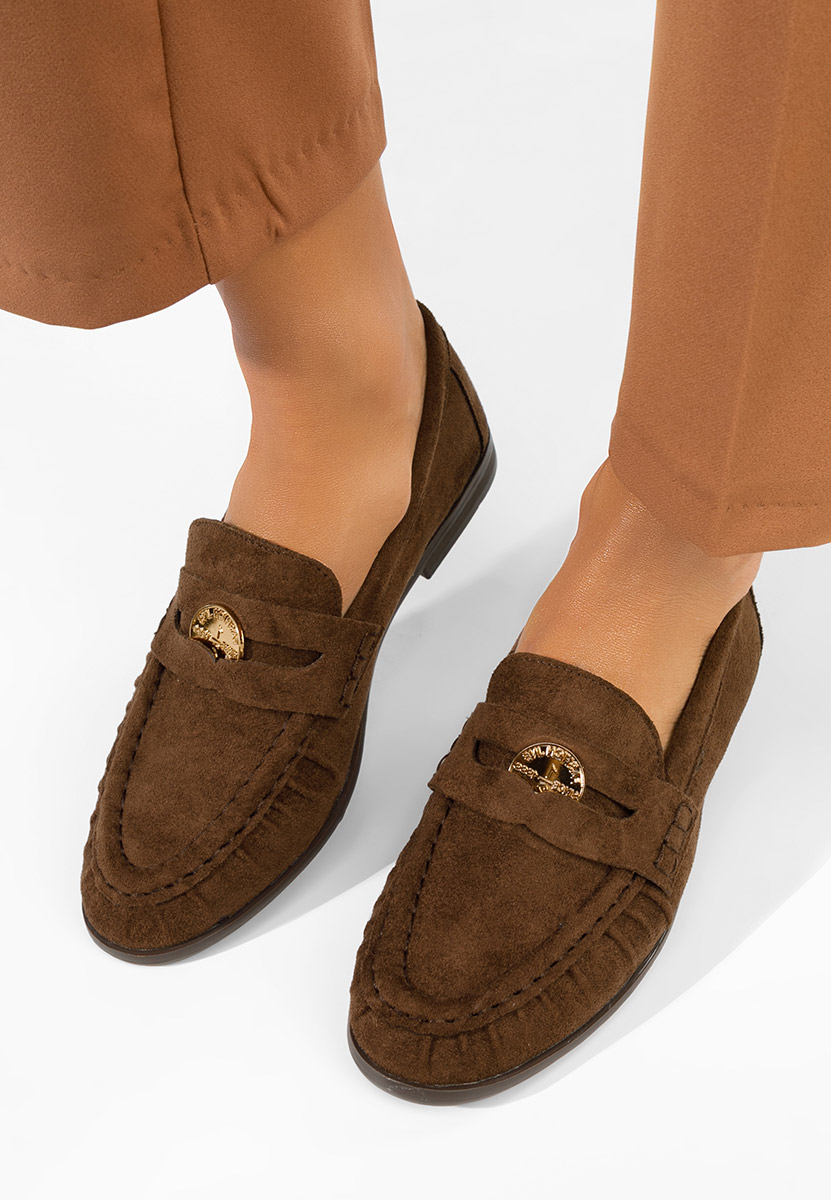 Дамски мокасини Henaria кафяв