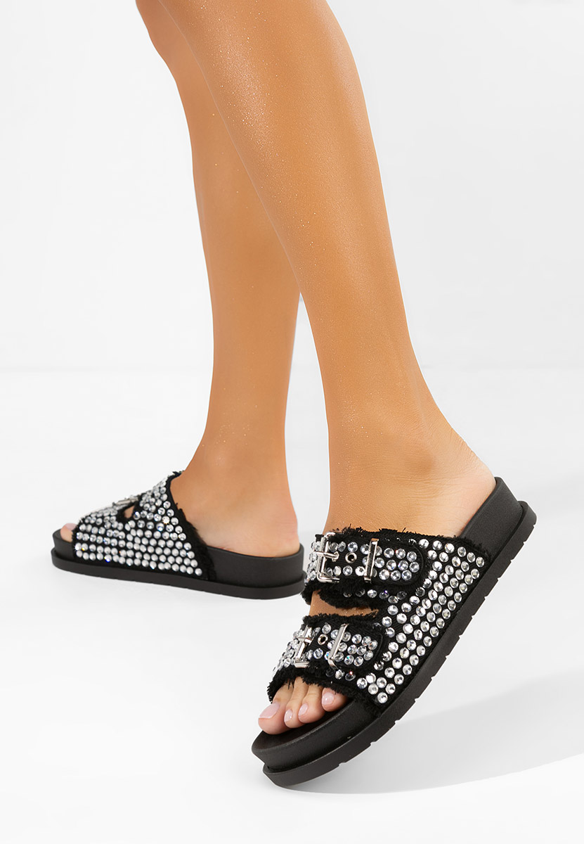 Дамски чехли cu talpa inalta Anamia черни