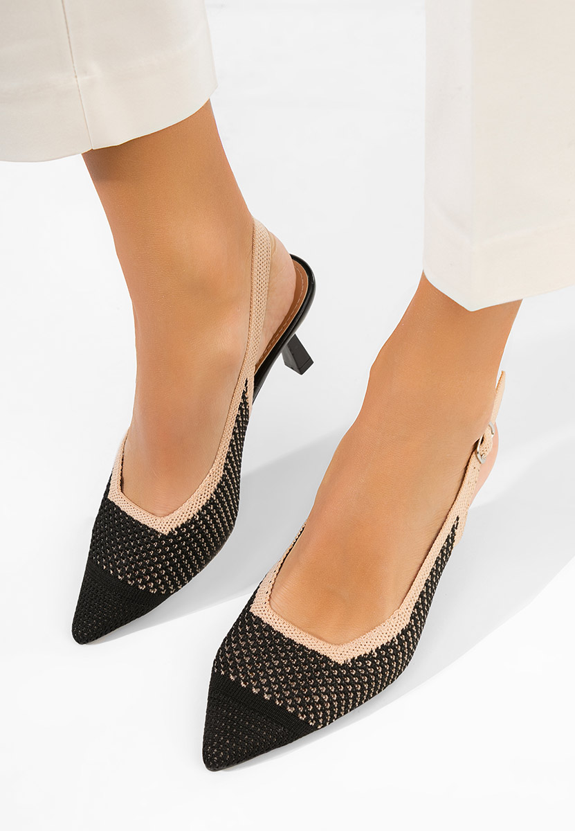 Обувки на ток Rabiella черни