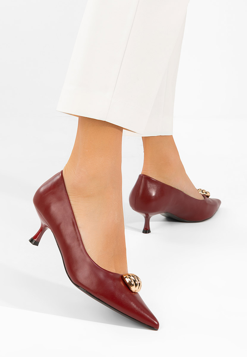 Oбувки на нисък ток Ruxanda Винено червено