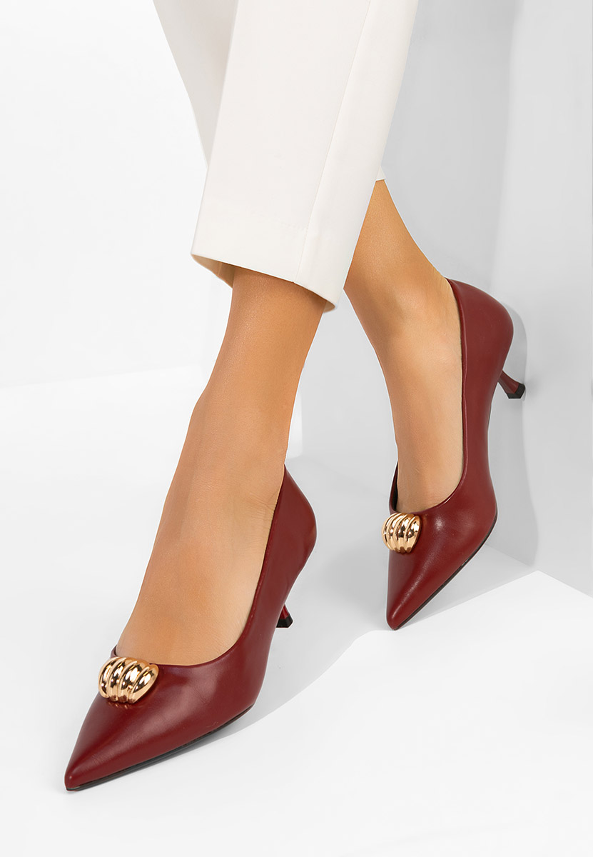 Oбувки на нисък ток Ruxanda Винено червено