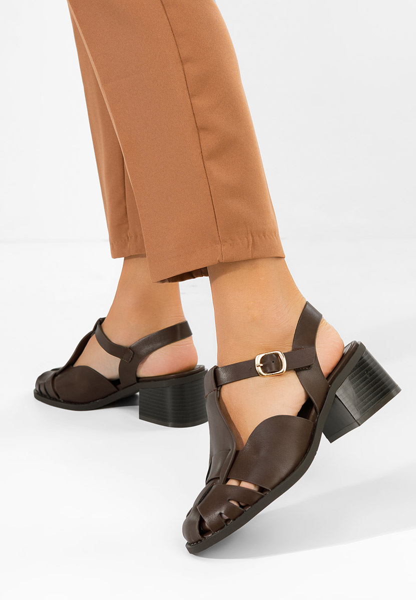 Сандали на ток Sennia кафяв