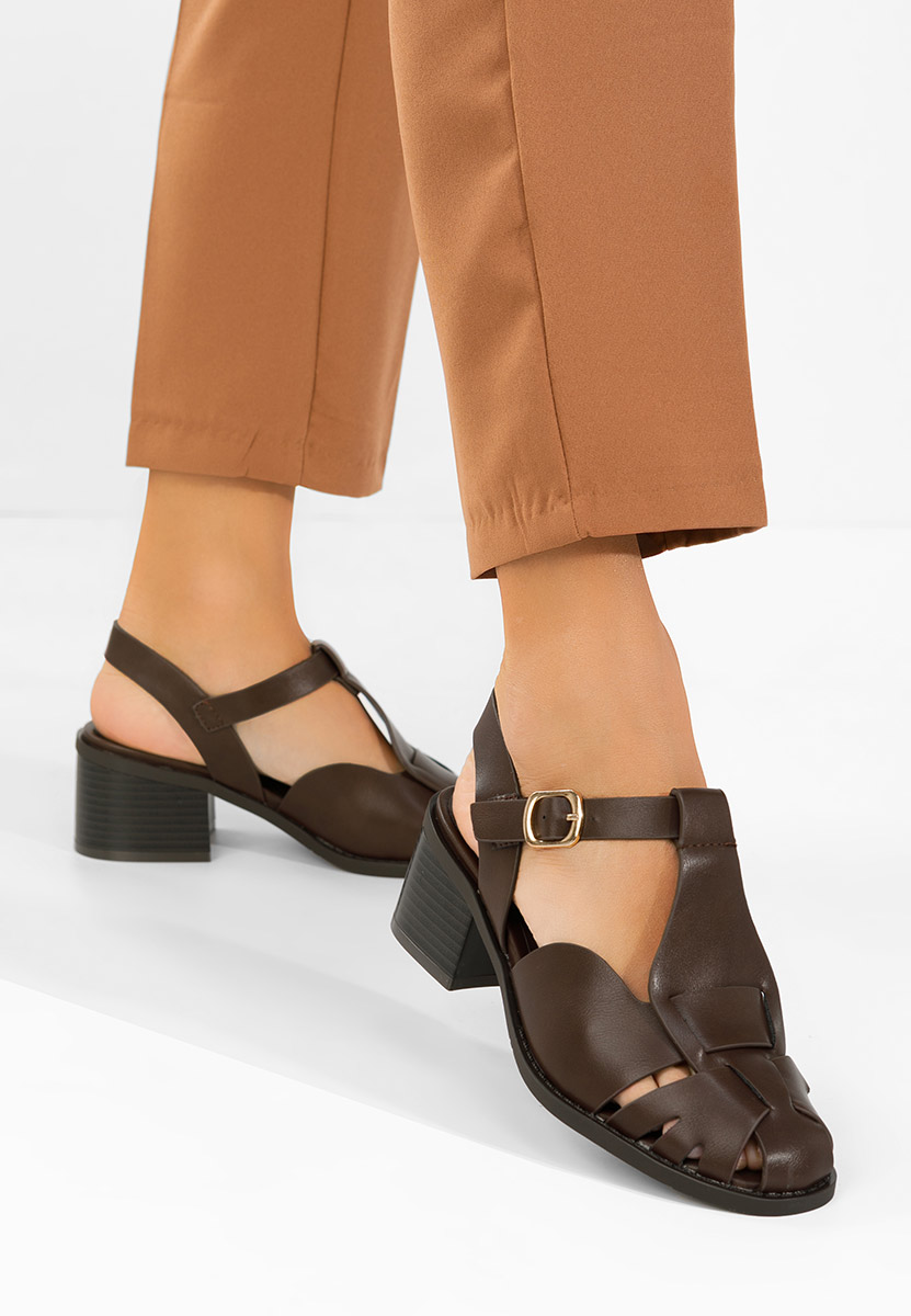 Сандали на ток Sennia кафяв