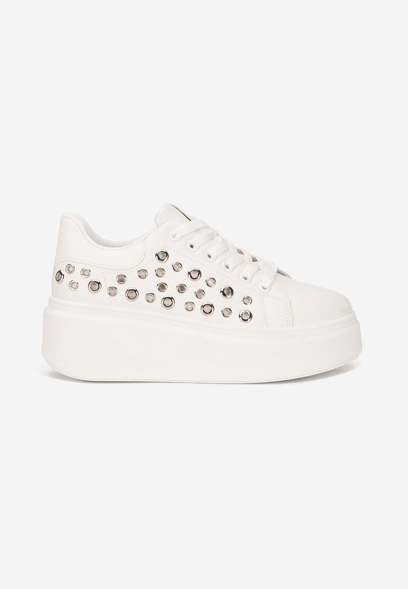 Cникърси на платформа Anaya бели