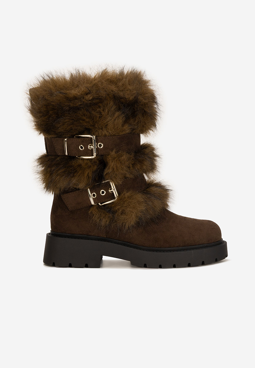 Зимни дамски ботуши Nelisia кафяв