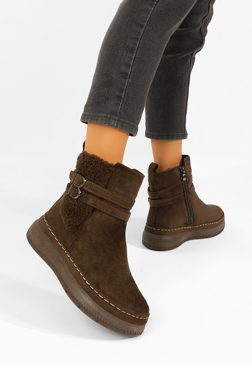 Дамски боти Monroa кафяви