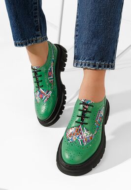 Дамски обувки brogue Henise V5 зелен