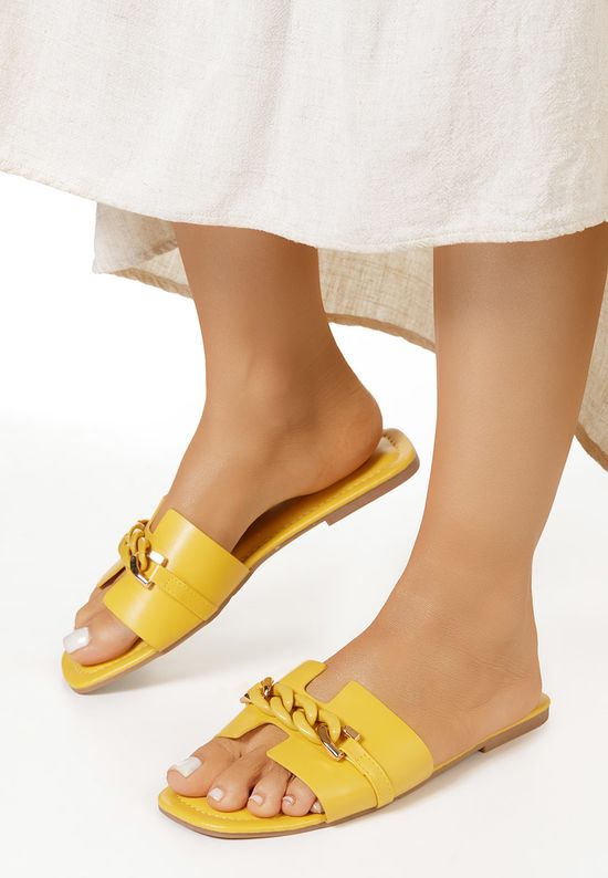 Дамски чехли Abriana жълт, Размер: 39- Zapatos
