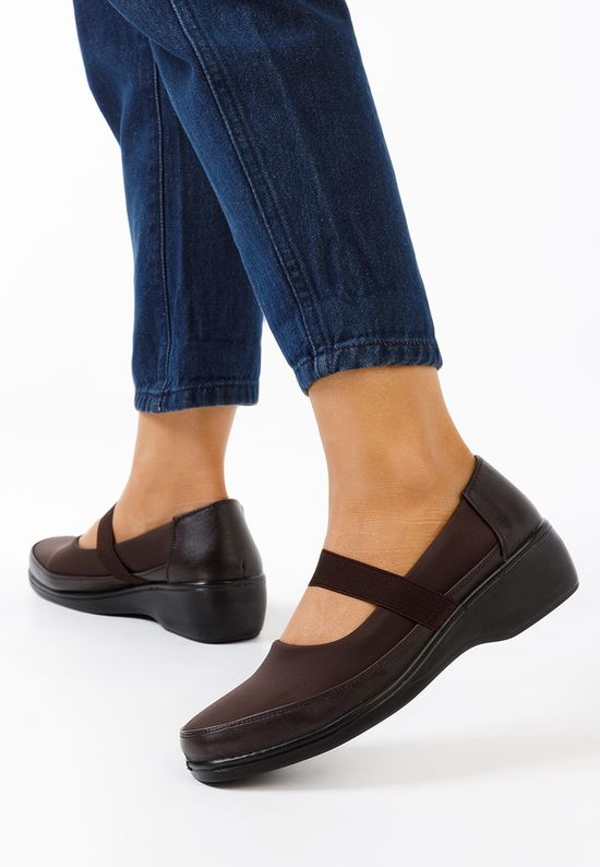 Обувки с ортопедична подметка кафяв Diora, Размер: 38- Zapatos