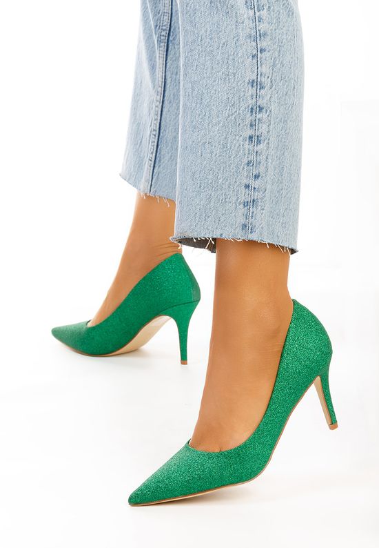 Обувки стилето Polina зелен, Размер: 38- Zapatos