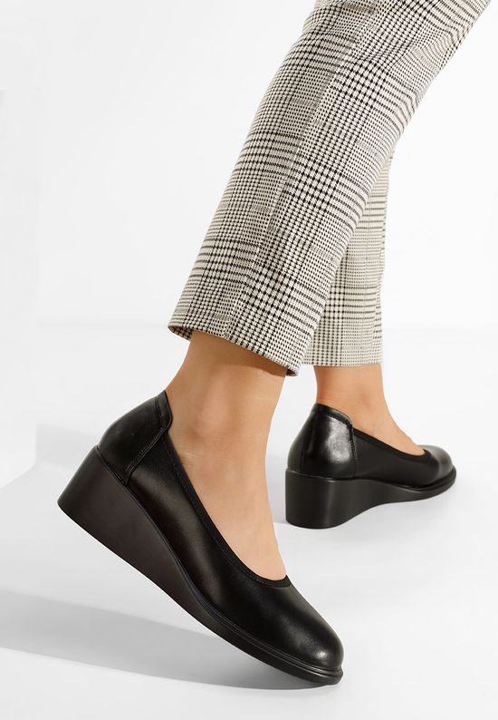 Обувки на платформа Coranda черни, Размер: 38- Zapatos