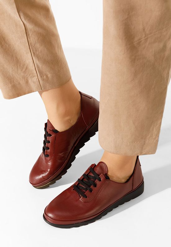 Кожени обувки Pavia червен, Размер: 37- Zapatos