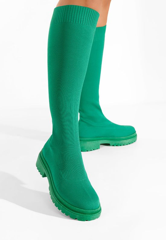 Дамски чизми Olvera зелен, Размер: 38- Zapatos