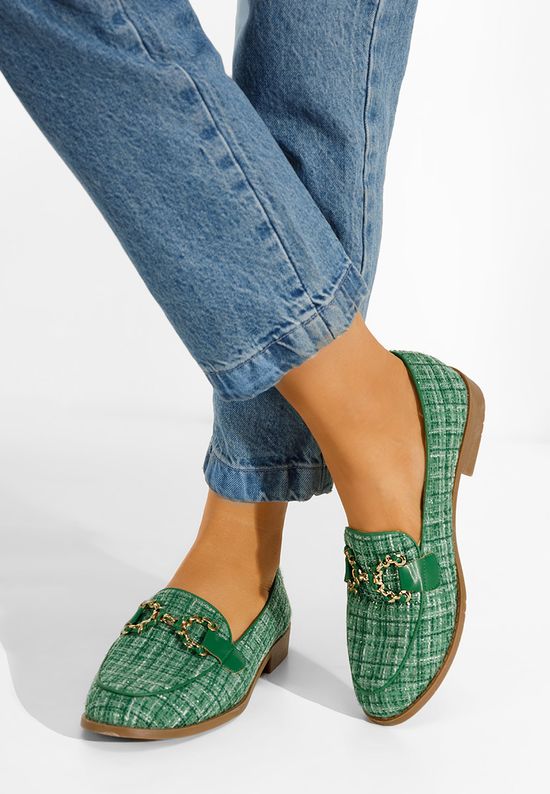 Дамски мокасини Belerda зелен, Размер: 40- Zapatos