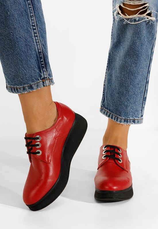 дамски обувки derby червен Higueras V2, Размер: 39- Zapatos