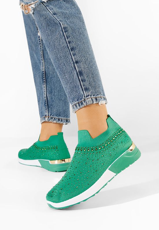 Mаратонки тип чорап Marcie зелен, Размер: 39- Zapatos
