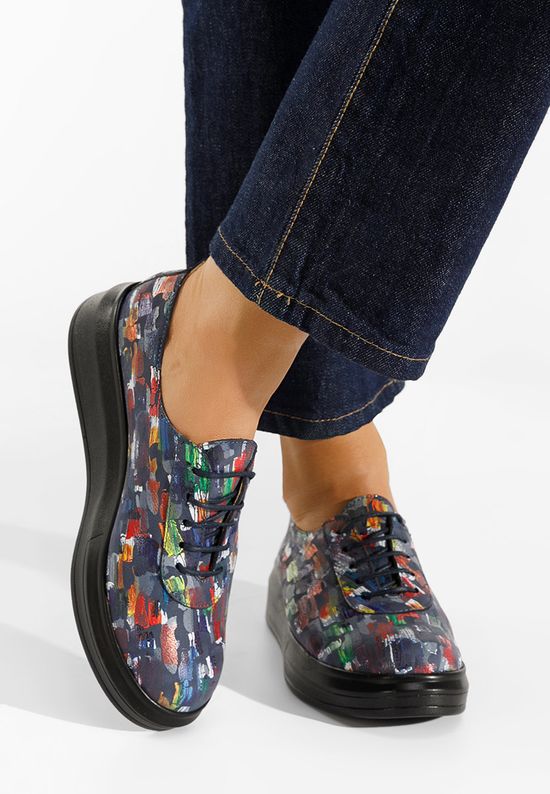 Ежедневни обувки естествена кожа Elma многоцветен V2, Размер: 40- Zapatos