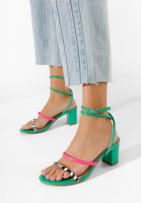Сандали на ток Jimera зелен, Размер: 39- Zapatos
