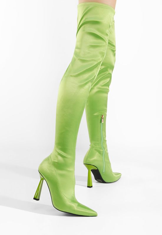 Чизми на ток зелен Mina, Размер: 38- Zapatos