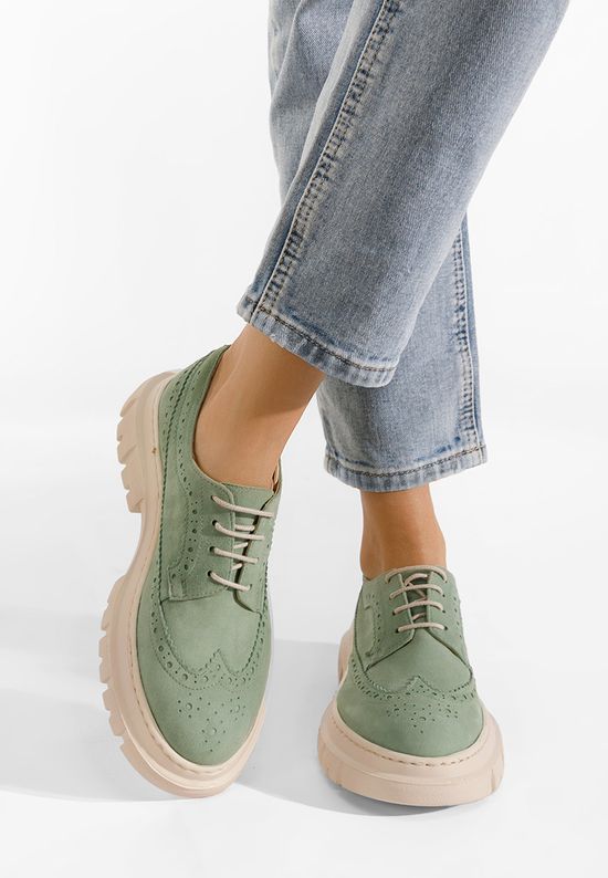 Дамски обувки brogue Henise зелен, Размер: 40- Zapatos