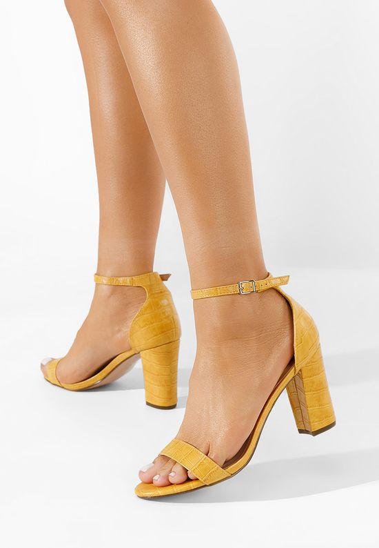 Сандали на ток Leilana жълт, Размер: 41- Zapatos