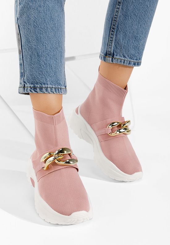 Mаратонки тип чорап Alone розов, Размер: 40- Zapatos