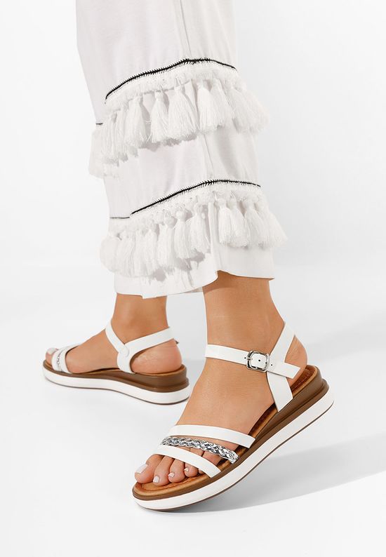 дамски сандали Amani бели, Размер: 37- Zapatos