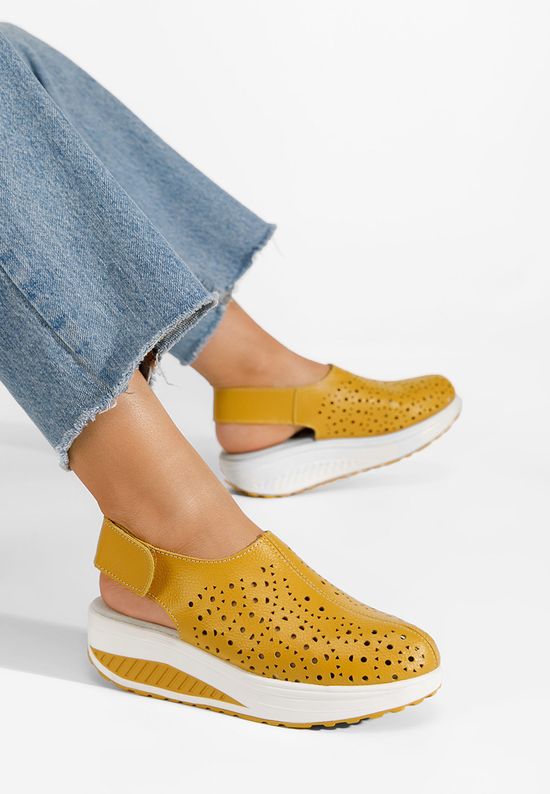 Обувки на платформа Nalda жълт, Размер: 38- Zapatos