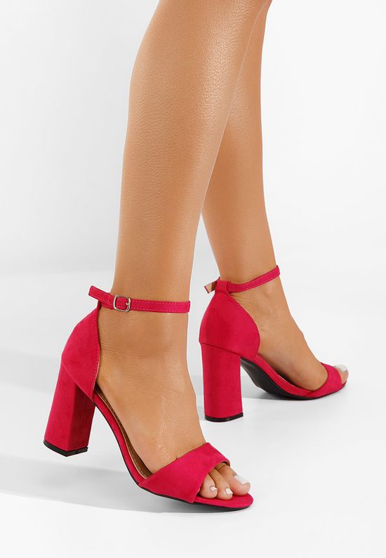 Сандали на ток червен Liunda, Размер: 40- Zapatos