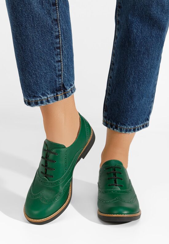 Дамски обувки brogue Emily зелен, Размер: 36- Zapatos