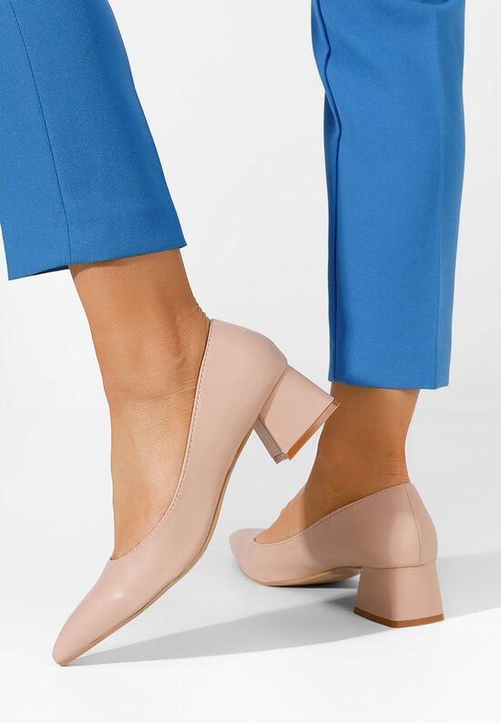 Обувки на ток Alleva телесен цвят, Размер: 37- Zapatos