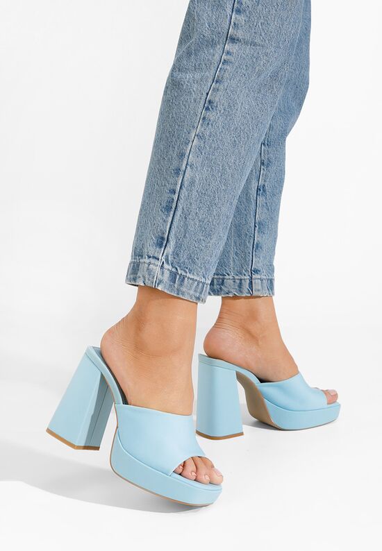 Чехли на ток Atriana blue, Размер: 40- Zapatos