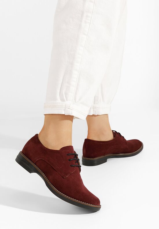 Дамски обувки derby Otivera V2 Винено червено, Размер: 36- Zapatos