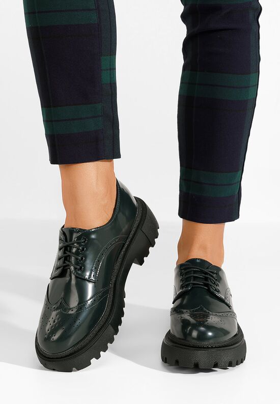 Дамски обувки brogue Sidoma зелен, Размер: 41- Zapatos