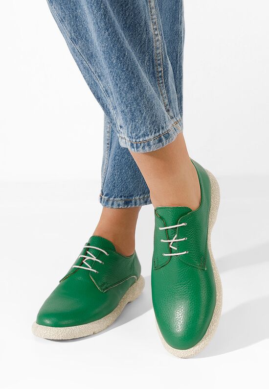 Дамски обувки derby Karysa V4 зелен, Размер: 39- Zapatos